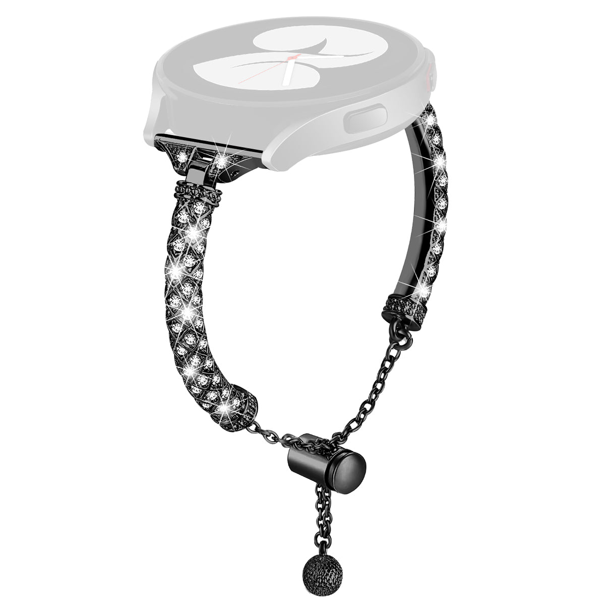 20mm Watch Band for Samsung Galaxy Watch 6 40mm 44mm Rhinestone Decor Bracelet Copper Wristband Strap 20mm Watch Band for Samsung Galaxy Watch 6 40mm 44mm Rhinestone Decor Bracelet Copper Wristband Strap